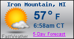Weather Forecast for Iron Mountain, MI