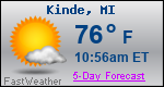 Weather Forecast for Kinde, MI