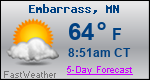 Weather Forecast for Embarrass, MN