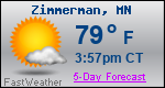 Weather Forecast for Zimmerman, MN