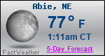 Weather Forecast for Abie, NE