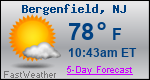Weather Forecast for Bergenfield, NJ