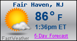 Weather Forecast for Fair Haven, NJ