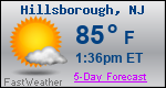 Weather Forecast for Hillsborough, NJ