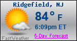 Weather Forecast for Ridgefield, NJ