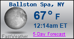 Weather Forecast for Ballston Spa, NY