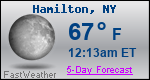 Weather Forecast for Hamilton, NY