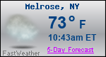 Weather Forecast for Melrose, NY