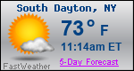 Weather Forecast for South Dayton, NY