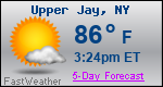 Weather Forecast for Upper Jay, NY
