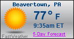 Weather Forecast for Beavertown, PA