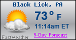 Weather Forecast for Black Lick, PA