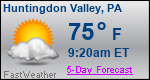Weather Forecast for Huntingdon Valley, PA
