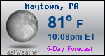 Weather Forecast for Maytown, PA