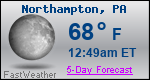 Weather Forecast for Northampton, PA