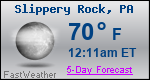 Weather Forecast for Slippery Rock, PA