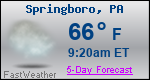 Weather Forecast for Springboro, PA