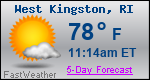 Weather Forecast for West Kingston, RI
