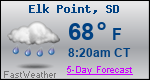 Weather Forecast for Elk Point, SD
