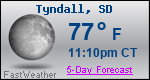 Weather Forecast for Tyndall, SD