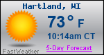 Weather Forecast for Hartland, WI