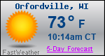 Weather Forecast for Orfordville, WI