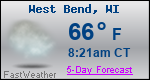Weather Forecast for West Bend, WI