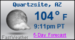 Weather Forecast for Quartzsite, AZ