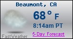 Weather Forecast for Beaumont, CA