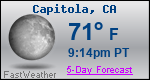 Weather Forecast for Capitola, CA