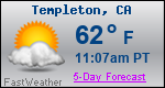 Weather Forecast for Templeton, CA