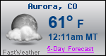 Weather Forecast for Aurora, CO