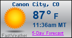 Weather Forecast for CaÃ±on City, CO