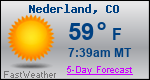 Weather Forecast for Nederland, CO