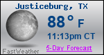 Weather Forecast for Justiceburg, TX