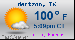 Weather Forecast for Mertzon, TX
