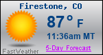 Weather Forecast for Firestone, CO