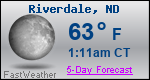 Weather Forecast for Riverdale, ND