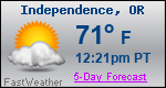 Weather Forecast for Independence, OR