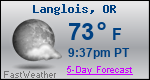 Weather Forecast for Langlois, OR