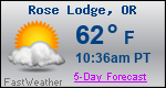 Weather Forecast for Rose Lodge, OR