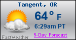 Weather Forecast for Tangent, OR