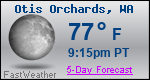 Weather Forecast for Otis Orchards, WA