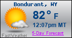 Weather Forecast for Bondurant, WY