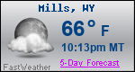 Weather Forecast for Mills, WY