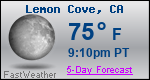 Weather Forecast for Lemon Cove, CA
