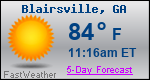 Weather Forecast for Blairsville, GA