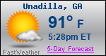 Weather Forecast for Unadilla, GA
