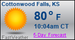 Weather Forecast for Cottonwood Falls, KS