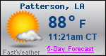 Weather Forecast for Patterson, LA